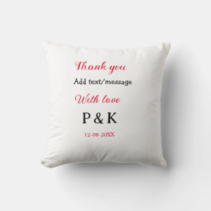 Coussin Avec amour ajoutez lettre nom de couple merci ajou
