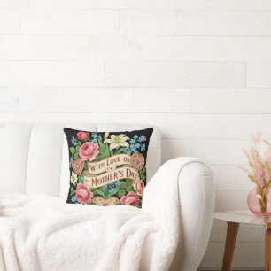 Coussin Avec amour pour la fête des mères
