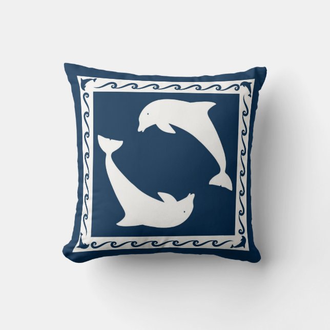 Coussin avec des dauphins (Recto)