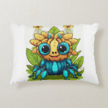 Coussin avec dessin animé.