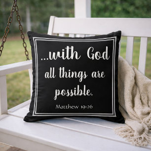 Coussin Avec Dieu, Toutes Les Choses Sont Possibles Inspir