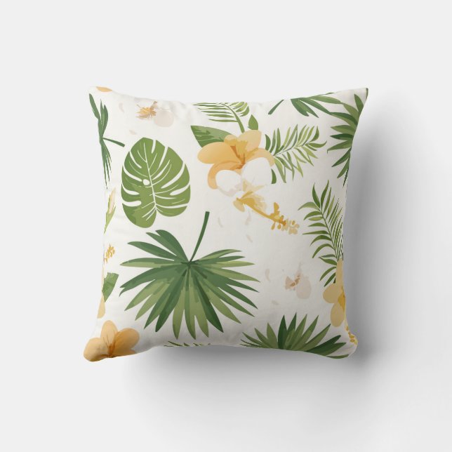 coussin avec éléments tropicaux (Verso)