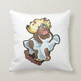 Coussin avec le caractère drôle d'hippopotame