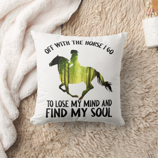 Coussin Avec Le Cheval Je Vais Perdre Ma Forêt D'Esprit (Couverture)
