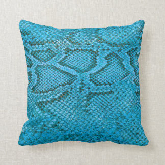 Coussin avec motif serpent bleu