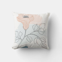 coussin avec plantes stylisés