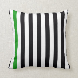 Coussin Avec une rayure verte