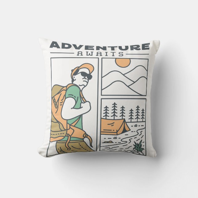 Coussin Aventure Attend 3 (Recto)