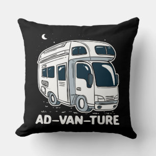 Coussin Aventure de camping en fourgon aménagé