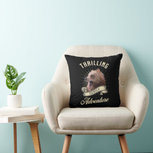 Coussin Aventure de famille palpitante dans l'ours sauvage