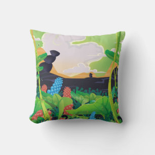 Coussin Aventure Vénus vous attend ! affiche de voyage.