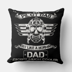 Coussin Avion Pilote Papa Juste Normal Mais Beaucoup Glaci