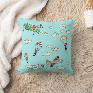 Coussin Avions et parachutes