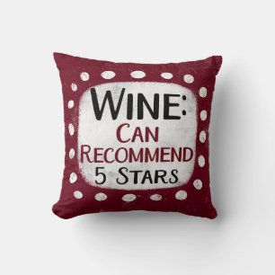 Coussin Avis Sur Le Vin 5 Étoiles Jeu D'Oreiller