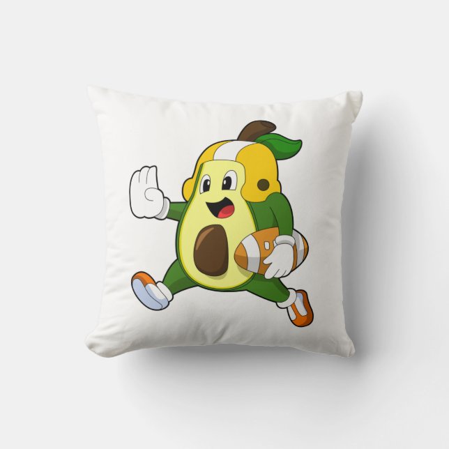Coussin Avocado au football (Recto)