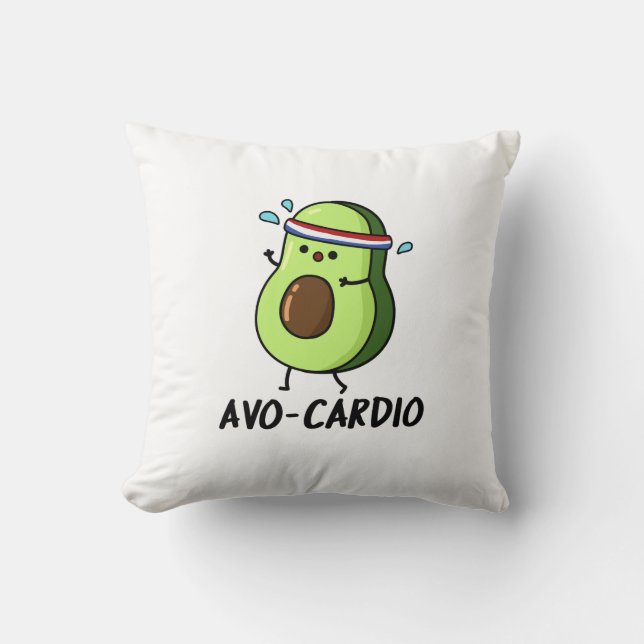 Coussin Avocardio Funny Excercise Avocado (Recto)