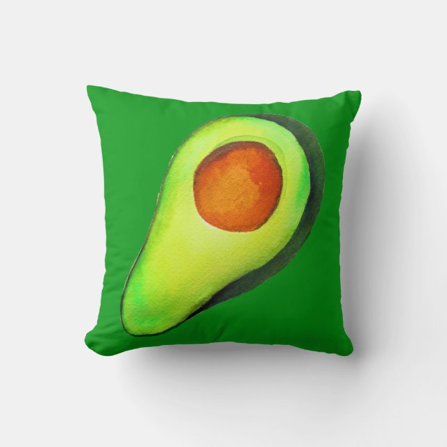 Coussin Avocat vert addict art mignon (Recto)