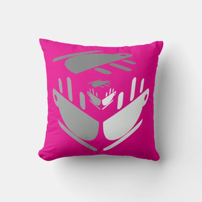 Coussin Avoir Une Coupe De Java Hot Rose (Recto)