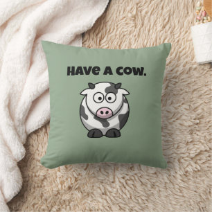 Coussin Avoir une vache, drôle Dairy Vache dessin de jeu d