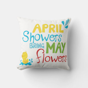 Coussin Avril Douche Apporter mai Fleurs
