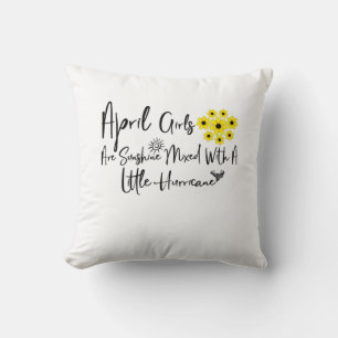 Coussin Avril Les Filles Sont Brillantes Mélangées Avec Un