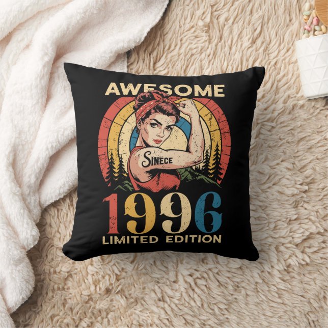 Coussin Awesome Since 1996 Retro 30th Women's Birthday (Couverture)