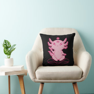 Coussin Axolotl Baphomet Pagan Noir