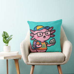 Coussin Axolotl nerd sarcastique je pose des questions sur