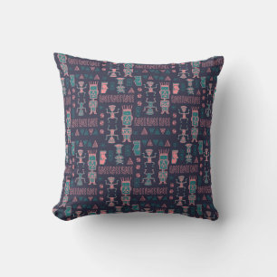 Coussin Aztec Pink et Aqua Indian Man