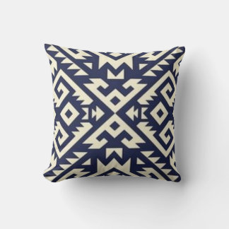 Coussin Aztec Tribal Design Jeter l'oreiller en beige et b