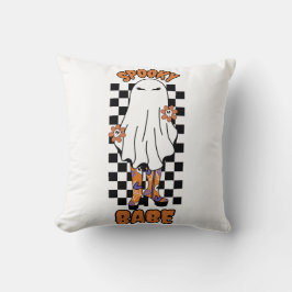 Coussin "Babe Éffrayante" Femme Halloween Ghost Orange