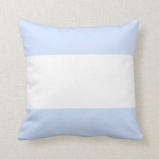 Coussin Baby Blue Pastel & White Bar Design