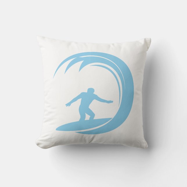Coussin Baby Blue surfing (Recto)