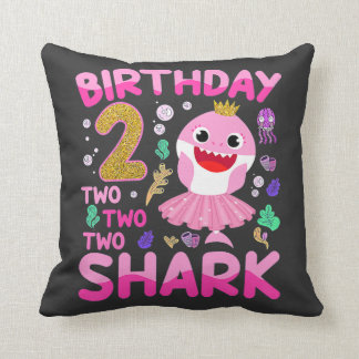 Coussin Baby Cute Shark 2e anniversaire garçon fille 2 an 