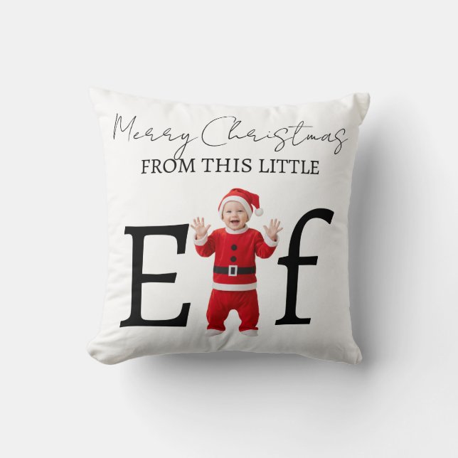 Coussin Baby Elf Merry Christmas Holiday Gift (Recto)