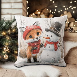 Coussin Baby Fox et Snowman