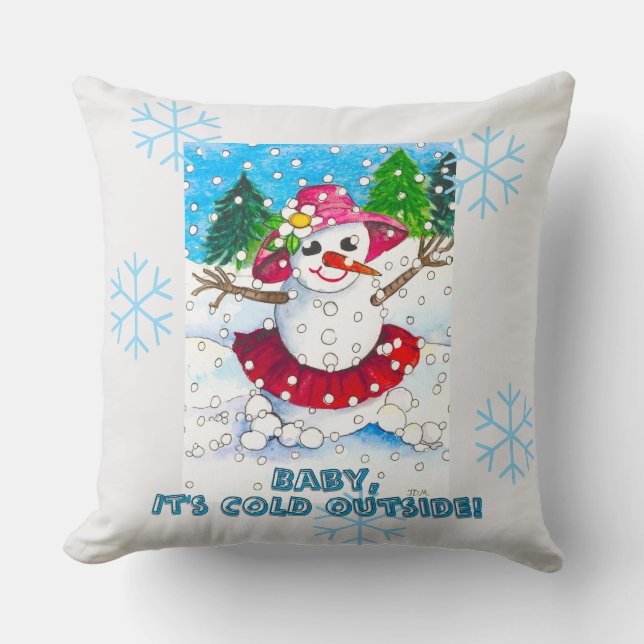 Coussin Baby It's Cold Outside! (Recto)