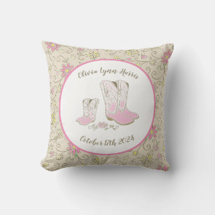Coussin Baby shower Cowgirl