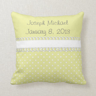 Coussin Baby shower en jaune