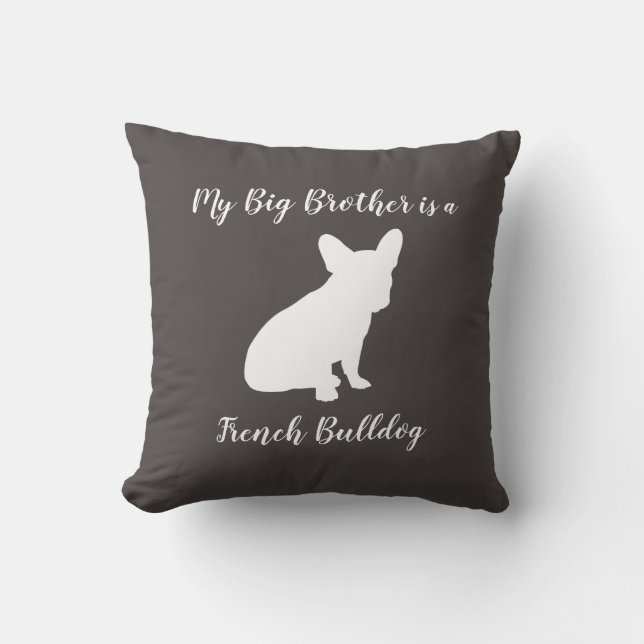 Coussin Baby shower français de Bulldog (Recto)