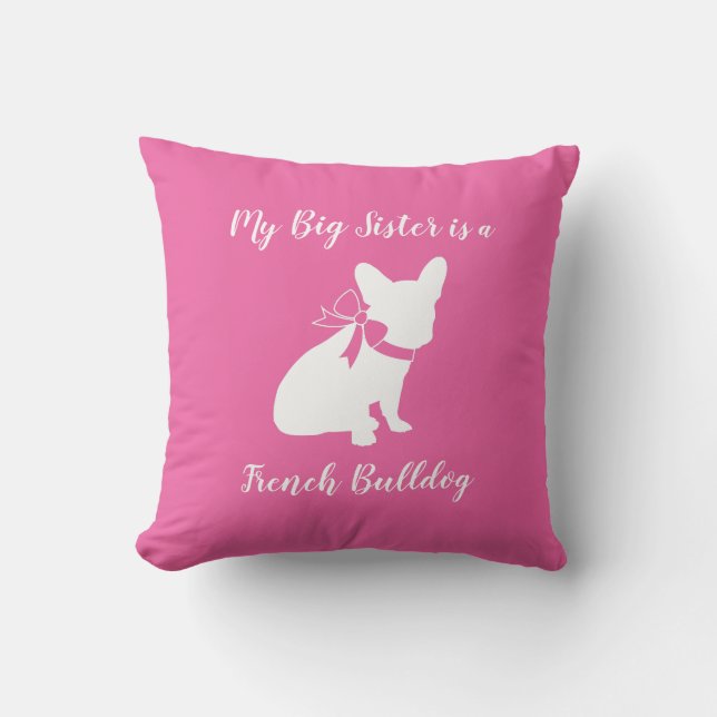 Coussin Baby shower français de Bulldog (Recto)