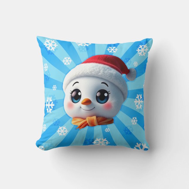 Coussin Baby Snowman Père Noël mignonne Noël Snow Man Holi (Recto)