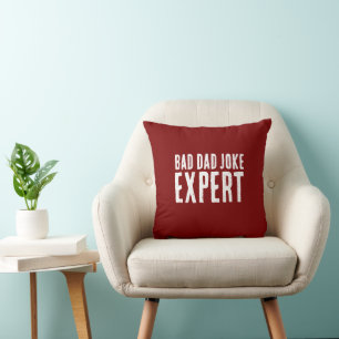 Coussin Bad Papa Plaisanterie Expert TYPOGRAPHIE GRAVE