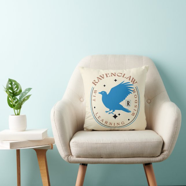 Coussin Badge de la Fierté de la maison d'aigle bleu RAVEN (Chaise)