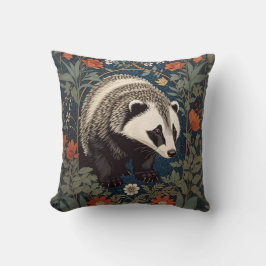 Coussin Badger de Woodland William Morris inspiré