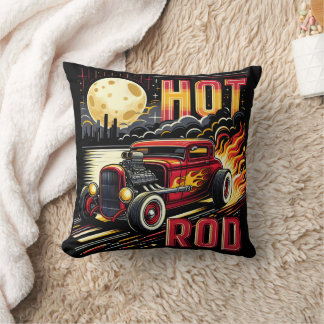 Coussin Baguette chaude classique en pleine lune la nuit