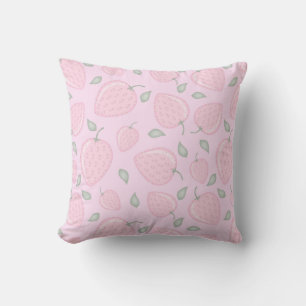 Coussin Baie Rose Esthétique Fraise