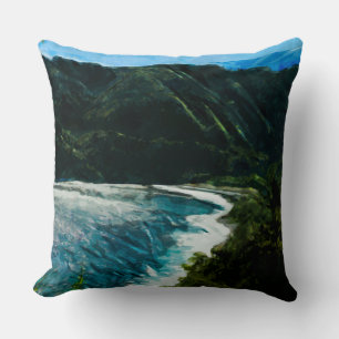 Coussin Baie sur la route vers Hana Maui Hawaii Abstrait