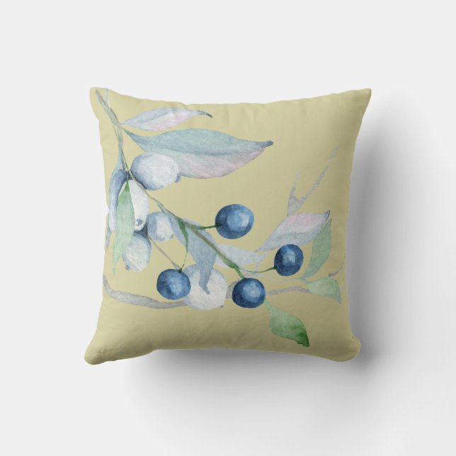 Coussin Baies bleues (Verso)