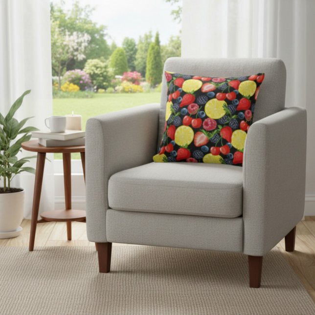 Coussin Baies et tranches d'agrumes (Créateur téléchargé)